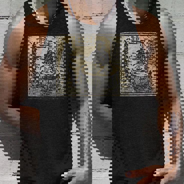 悪魔 オカルト 鬼 召喚 ゴス ホラー 美的 ウッドカット タンクトップ 彼への贈り物