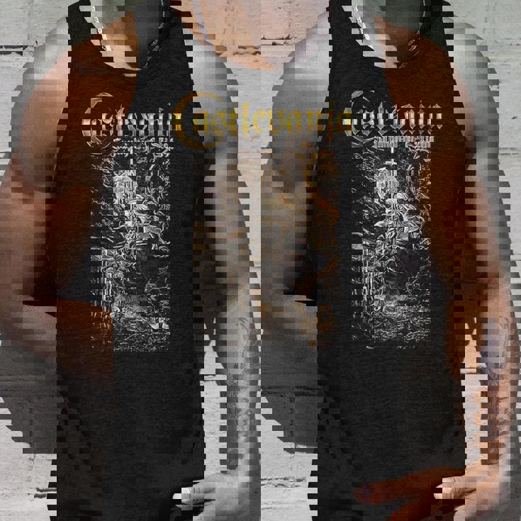 悪魔城ドラキュラ シンフォニーボックス アート ゴシック 月 夜 レトロ ゲーマー タンクトップ 彼への贈り物