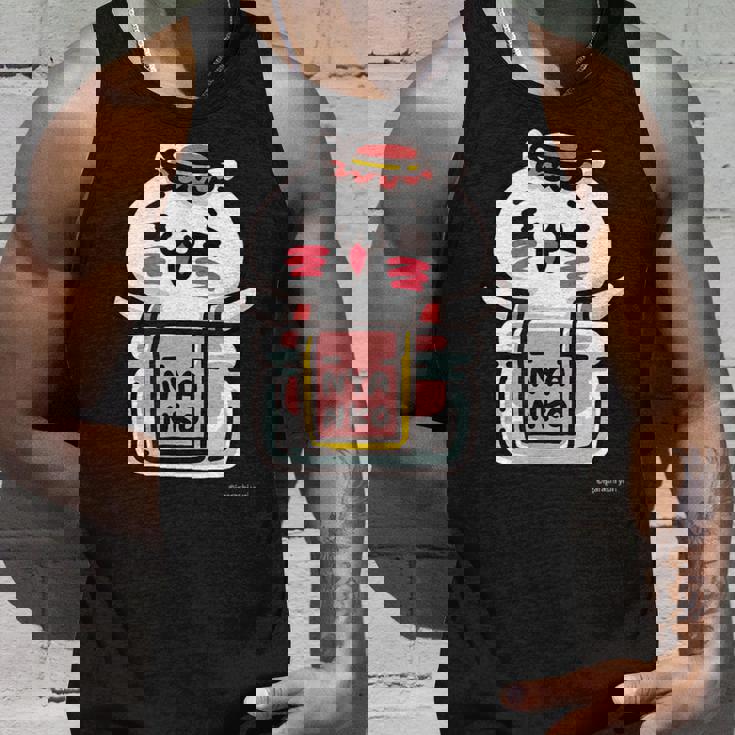 愛しすぎて大好きすぎる。ペアデザインにゃんこジャム ダークカラー タンクトップ 彼への贈り物