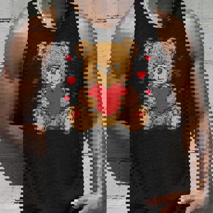 愛らしいハート付きテディベア ラブぬいぐるみ タンクトップ 彼への贈り物