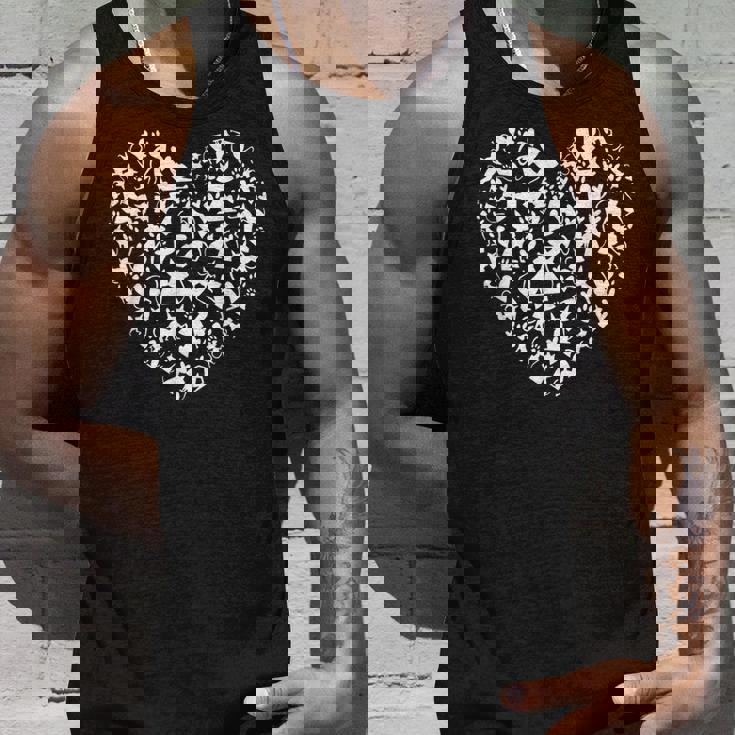 愛猫ハートコラージュ猫 タンクトップ 彼への贈り物