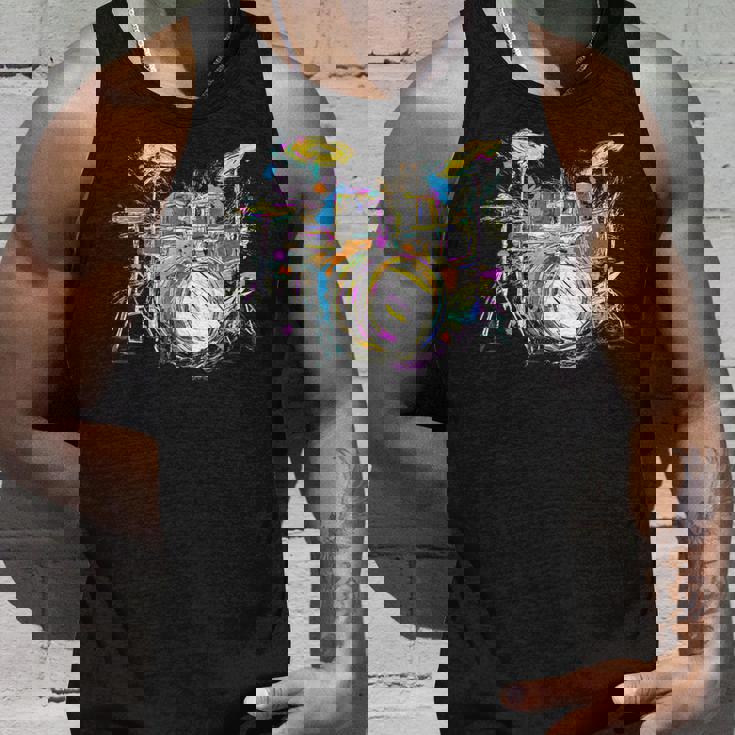 抽象アート ドラム ミュージシャン 音楽バンド 王座 ヌース タンクトップ 彼への贈り物