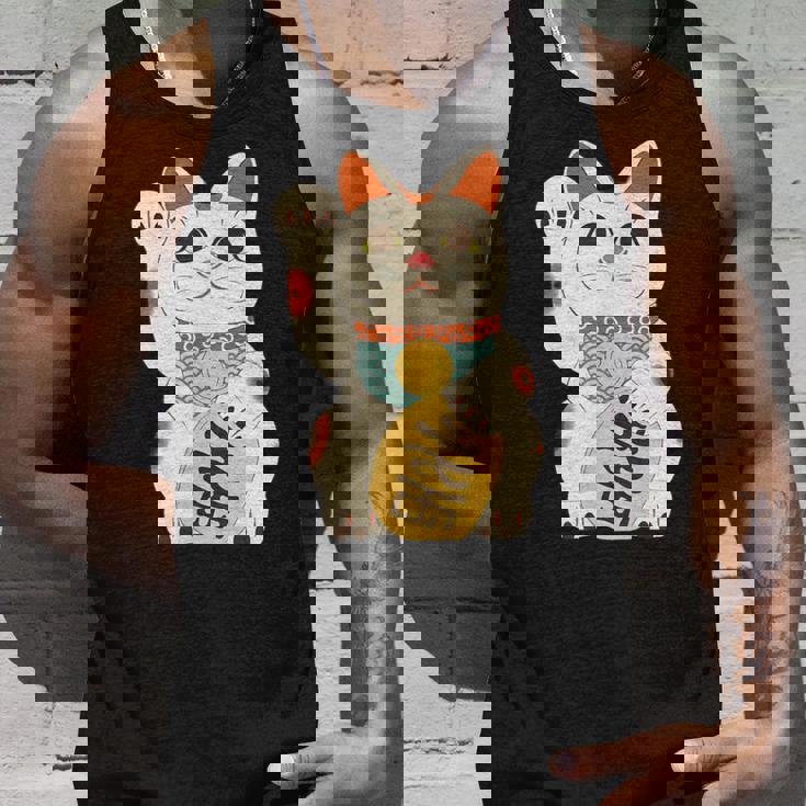 招き猫 日本の招き猫まねき猫日本の幸運猫 タンクトップ 彼への贈り物