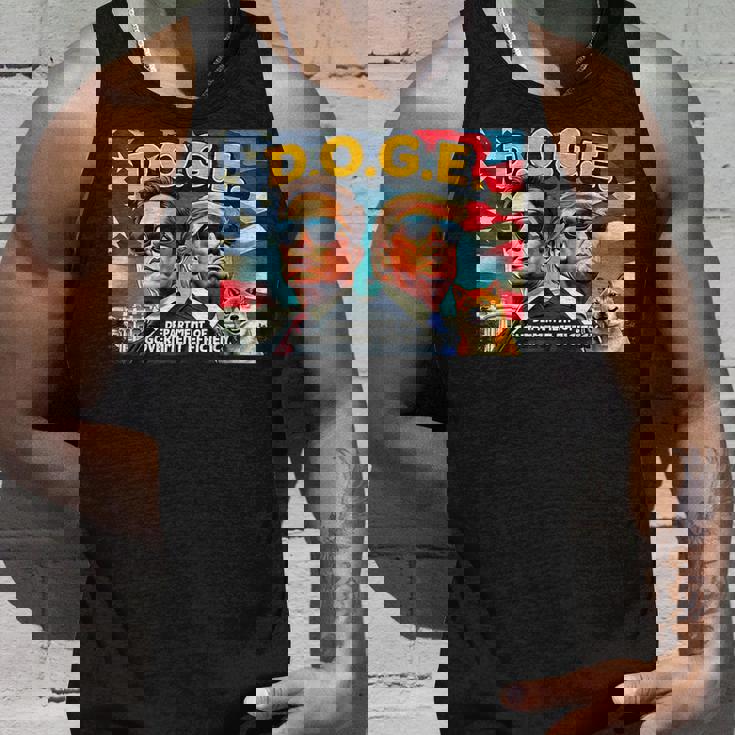 政府効率省 イーロン・マスク・ドナルド・トランプ タンクトップ 彼への贈り物