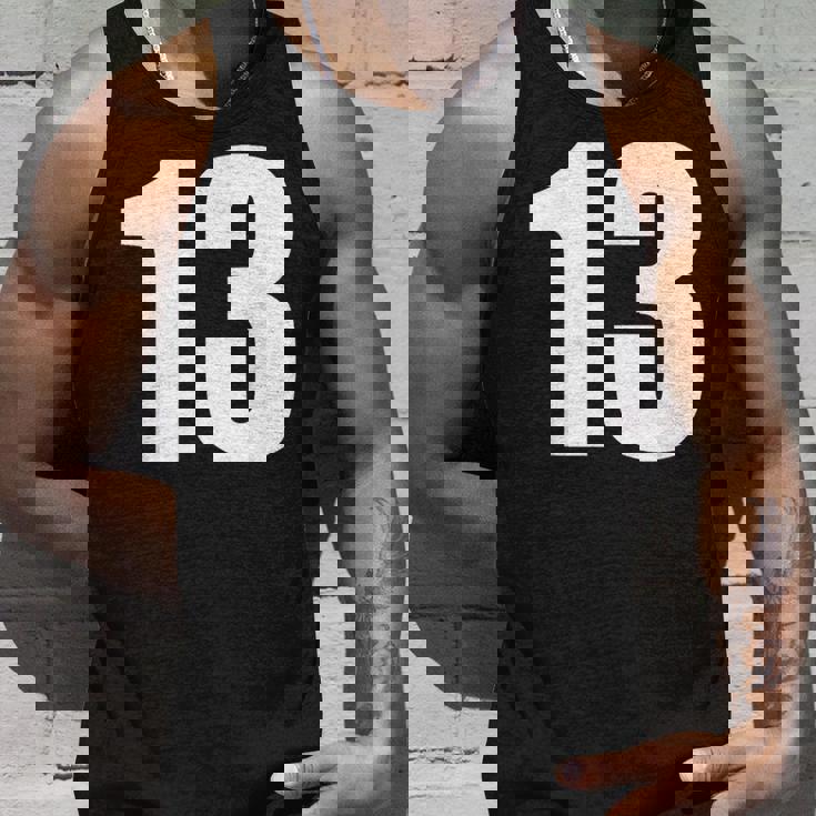 数字 Nhirn 数字 13 プレーン 白 数字 タンクトップ 彼への贈り物