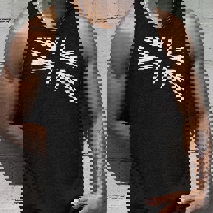 旗愛好家のためのユニオンジャックのホワイトデザイン。 タンクトップ 彼への贈り物