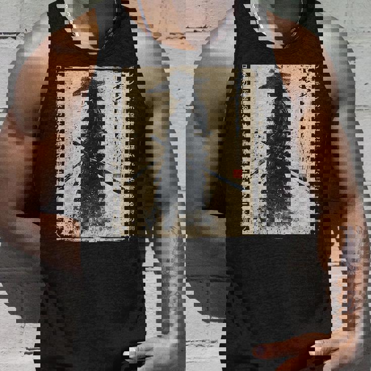 日本 武士 武士 戦闘機 浮世 墨絵 侍 タンクトップ 彼への贈り物