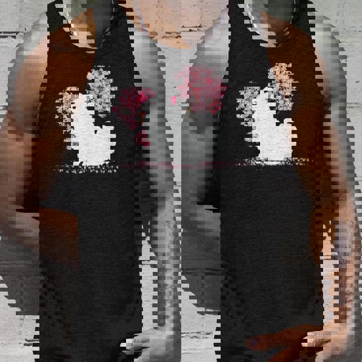 日本のかわいいさくら 桜 ジャパニーズスピッツ犬 タンクトップ 彼への贈り物