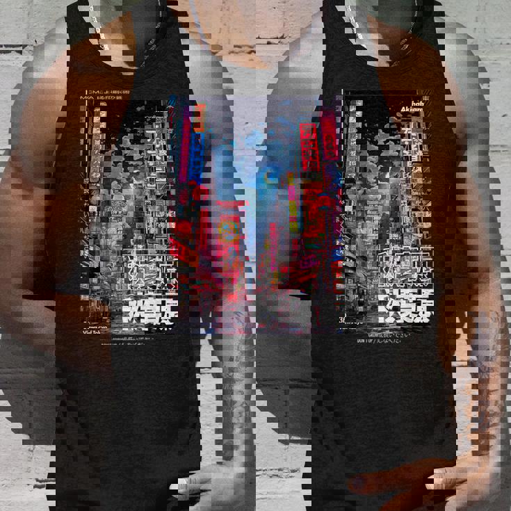 日本のストリートウェア レトロエステ 秋葉原 東京グラフィック タンクトップ 彼への贈り物