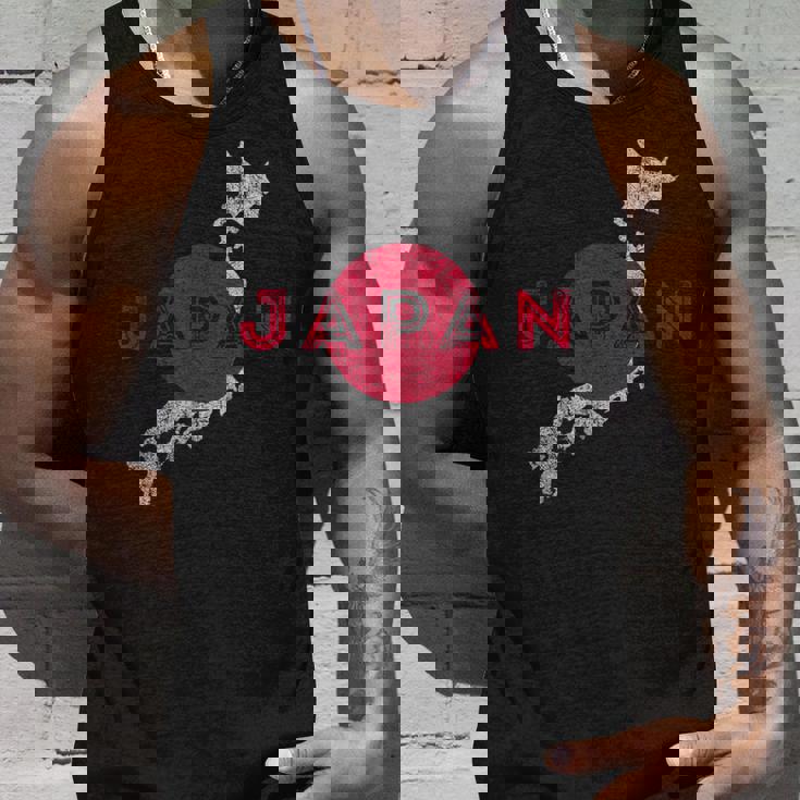 日本の地図と旗 日本のお土産 タンクトップ 彼への贈り物