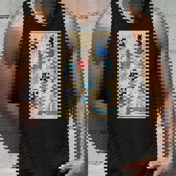 日本の猫 歌川国芳 流行猫の曲鞠 ヴィンテージ浮世絵 芸術の美的 日本の伝統美術 タンクトップ 彼への贈り物