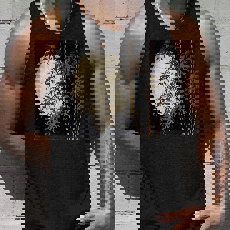 日本の竹と月 長袖tシャツ タンクトップ 彼への贈り物