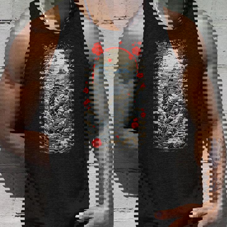 日本の美的マグロ漁師デザイン レトロ浮世絵 タンクトップ 彼への贈り物