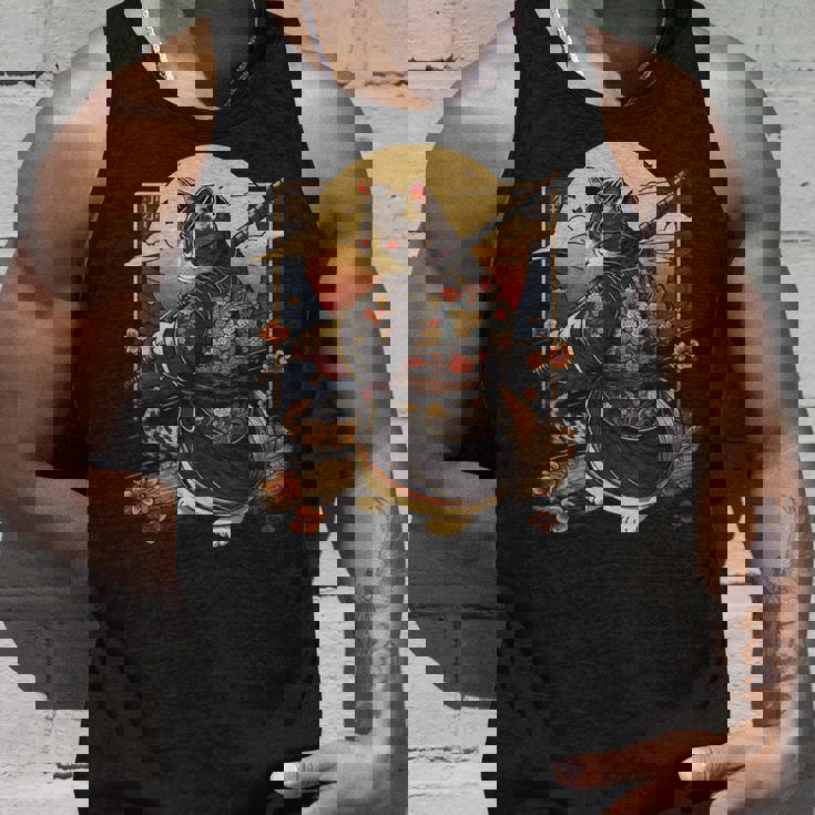 日本の芸術 猫 忍者 浮世絵 アニメスタイル サムライキャット タンクトップ 彼への贈り物