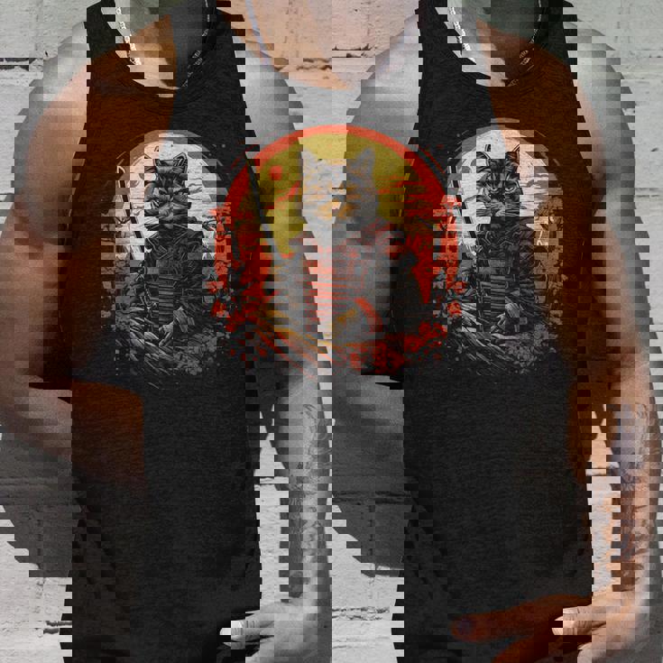 日本の芸術 猫 忍者 浮世絵 アニメスタイル サムライキャット 猫好き 愛猫家 ペット 猫飼い 可愛い ネコ ねこ 猫 タンクトップ 彼への贈り物