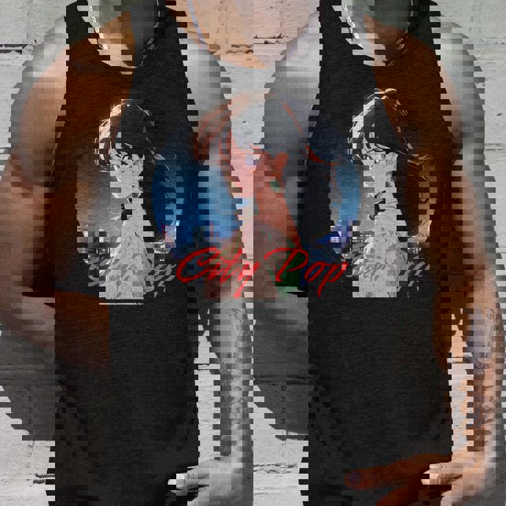 日本アニメ風 シティポップガール タンクトップ 彼への贈り物