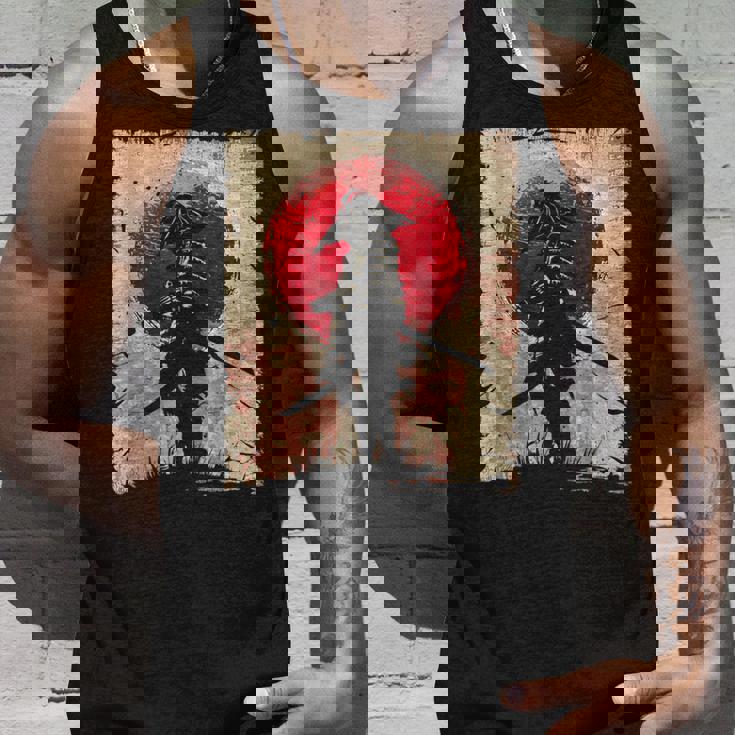 日本アート サムライ ビンテージ ファイター レトロデザイン タンクトップ 彼への贈り物