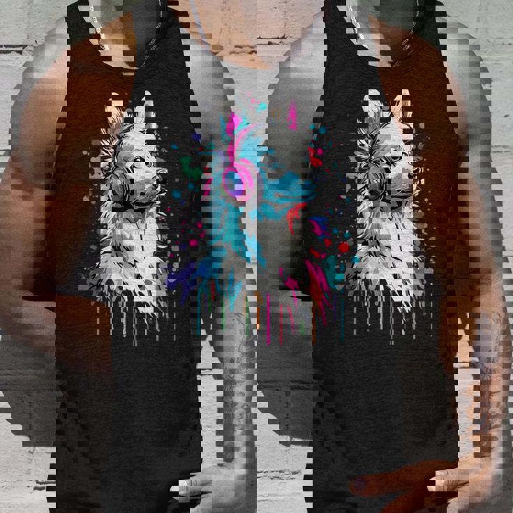 日本スピッツ好き ヘッドフォン装着 おもしろい 日本スピッツ タンクトップ 彼への贈り物