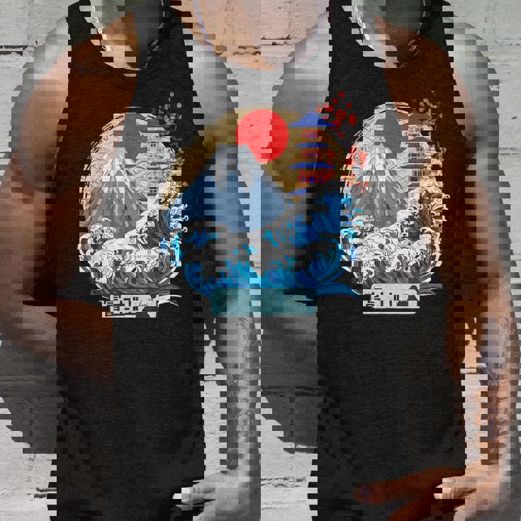 日本山 富士 大波 神奈川 日本 ヴィンテージアート タンクトップ 彼への贈り物