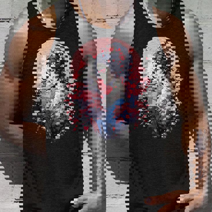 日本美術 浮世絵 アニメ 芸者 桜 富士山 タンクトップ 彼への贈り物