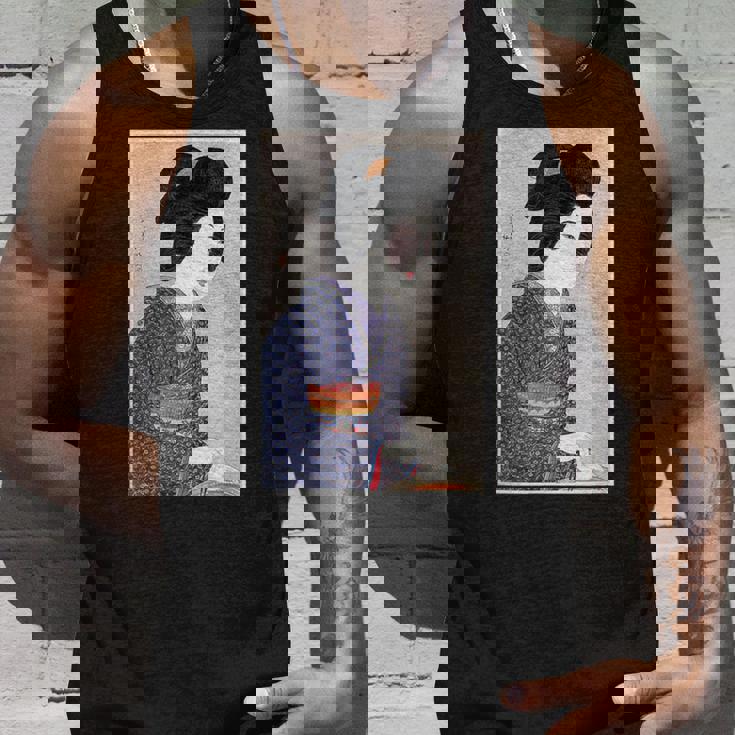 日本美術 芸者 日本木版 新版画美人画 タンクトップ 彼への贈り物