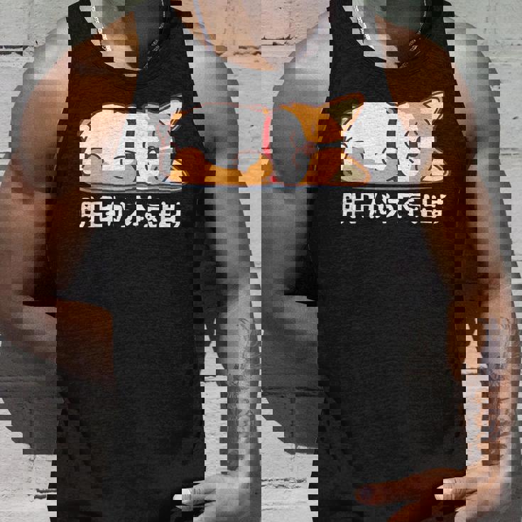 明日から本気出す ウェルシュ・コーギー・ペンブローク犬・ 犬好き かわいい おもしろ 面白い タンクトップ 彼への贈り物