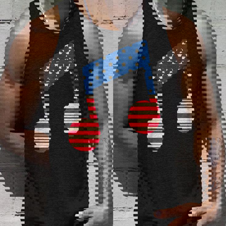 星条旗 アメリカ国旗 音符 タンクトップ 彼への贈り物