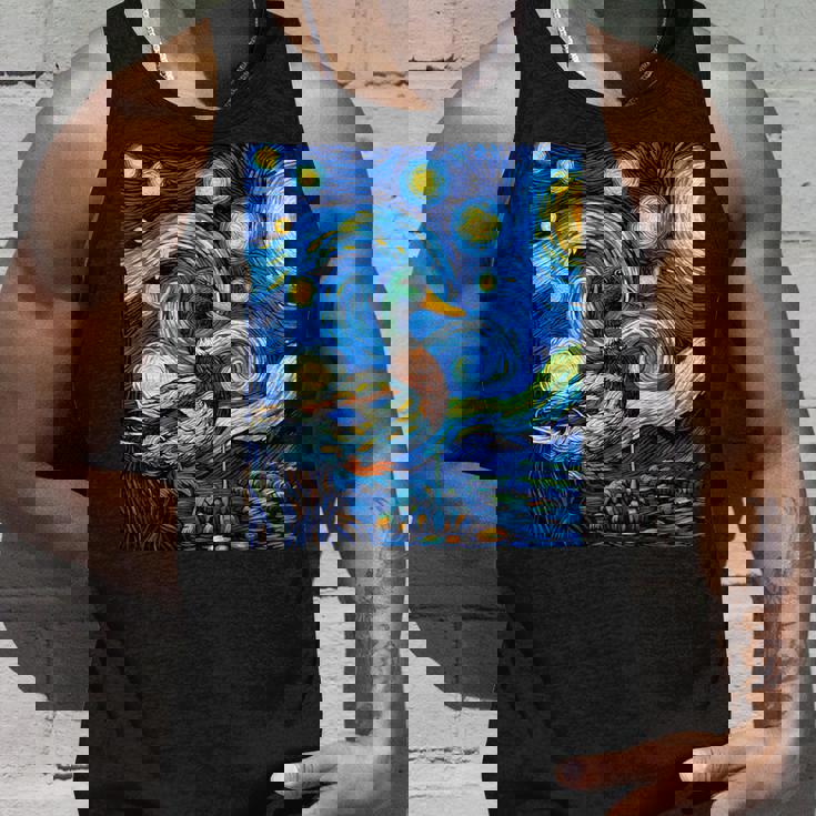 星空の下のアヒル アート グラフィック 誕生日 クリスマス タンクトップ 彼への贈り物