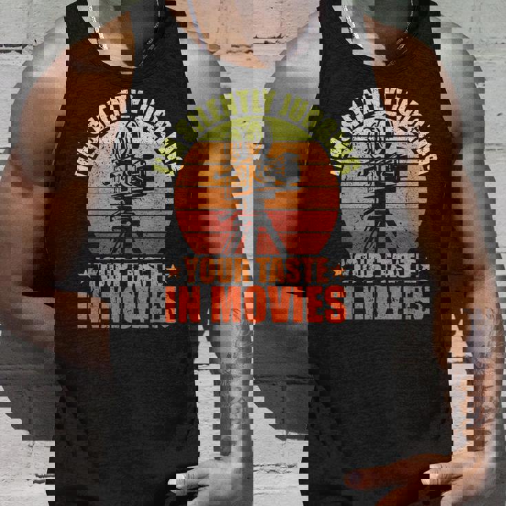 映画で味を判断する 映画ファン 映画 シネマ タンクトップ 彼への贈り物