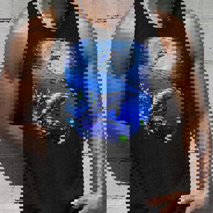 月 イルカ 宇宙 イルカ タンクトップ 彼への贈り物