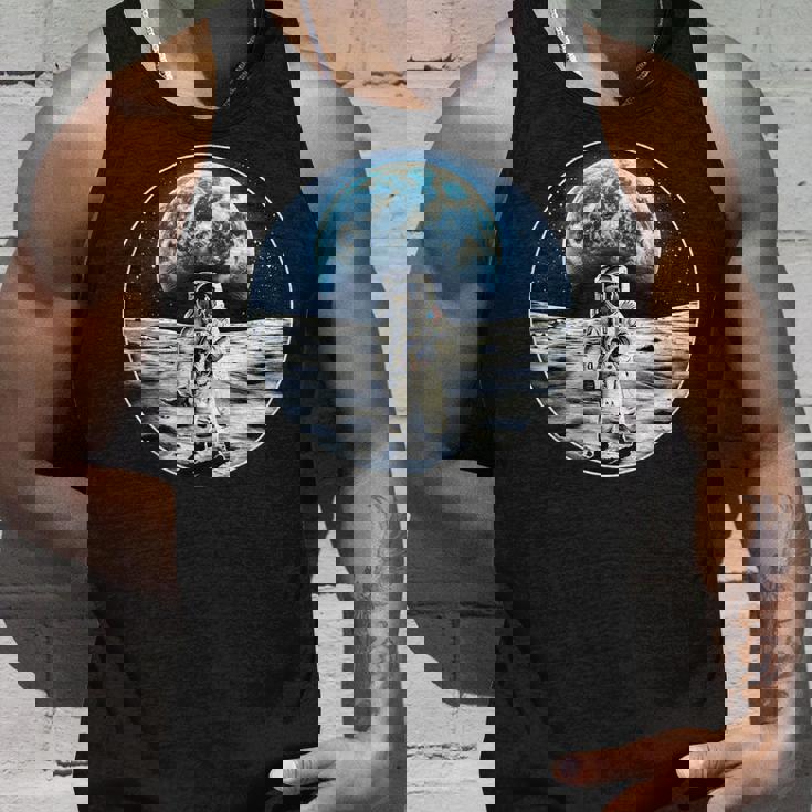 月面着陸 地球 グラフィック タンクトップ 彼への贈り物