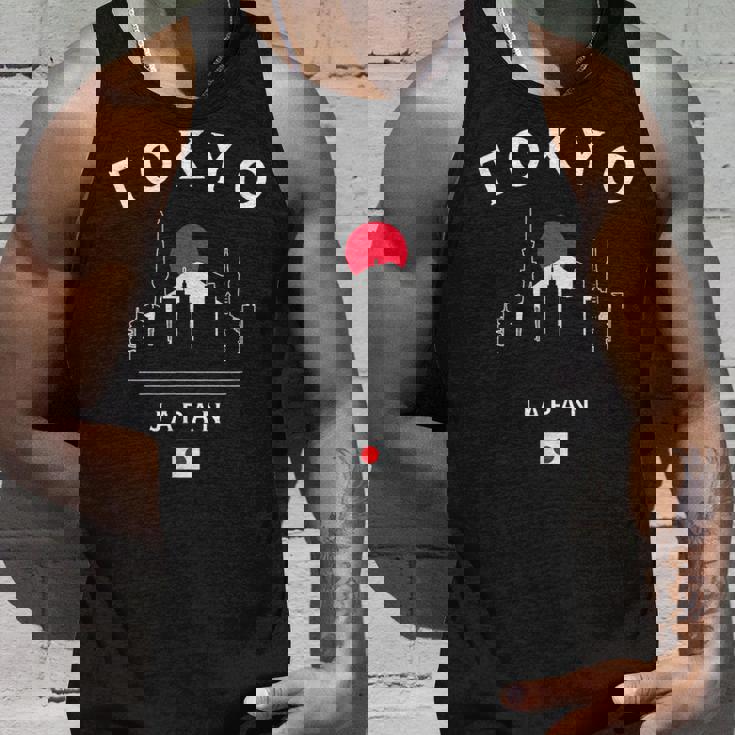 東京 日本 国旗 東京スカイライン ミニマリスト お土産 タンクトップ 彼への贈り物