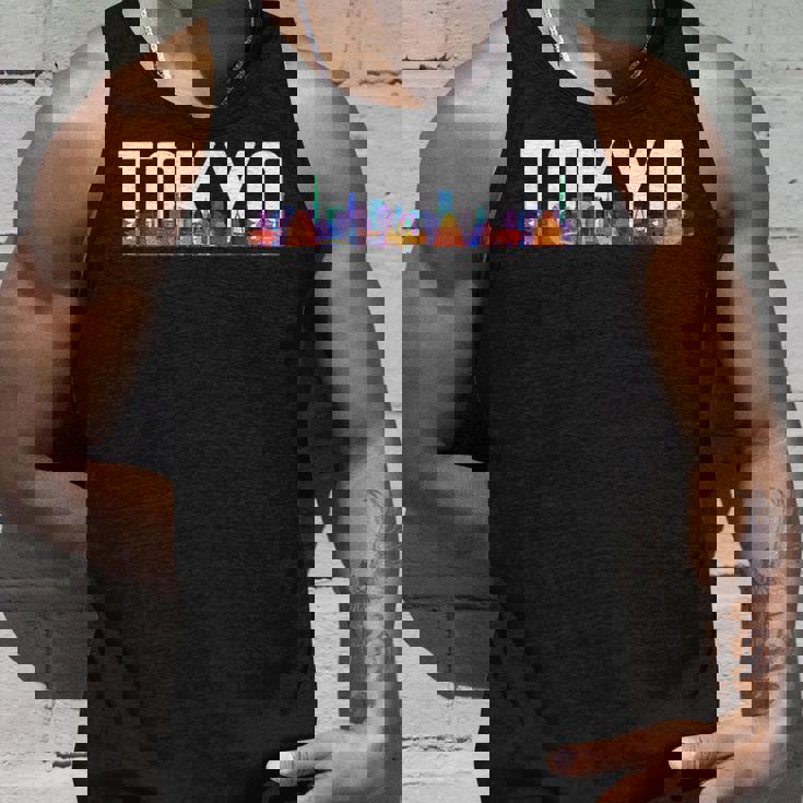 東京 日本 都市 スカイライン シルエット 楽しい カラフル 風景 タンクトップ 彼への贈り物