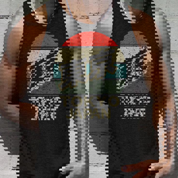 東京ジャパン 漢字 円形 レトロ サンセット タンクトップ 彼への贈り物