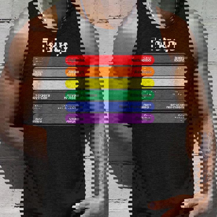 東京プライド レインボーフラッグ カラー メトロ鉄道 Lgbtq タンクトップ 彼への贈り物