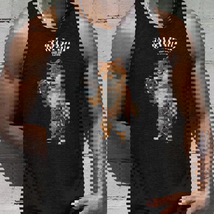 柴犬 筋トレ ダンベル付き フィットネスジム タンクトップ 彼への贈り物