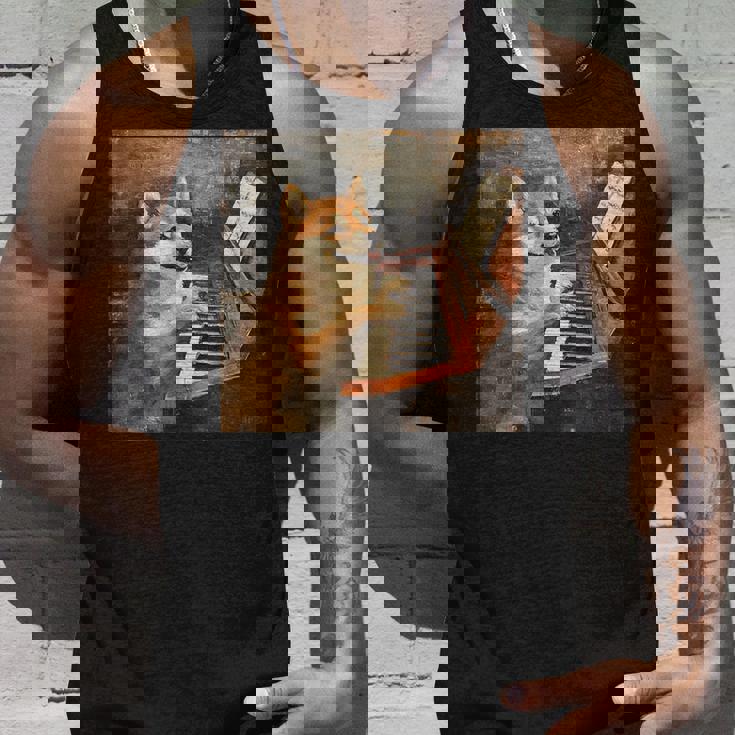 柴犬ピアノ犬 タンクトップ 彼への贈り物