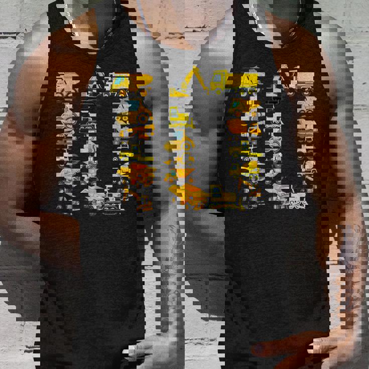 楽しい建設トラック 10歳の誕生日パーティー 男の子 10歳 タンクトップ 彼への贈り物