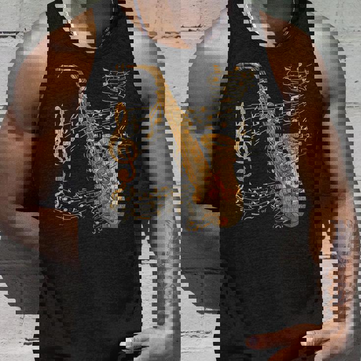 楽器 ト音記号 サックス奏者 音楽サックス タンクトップ 彼への贈り物