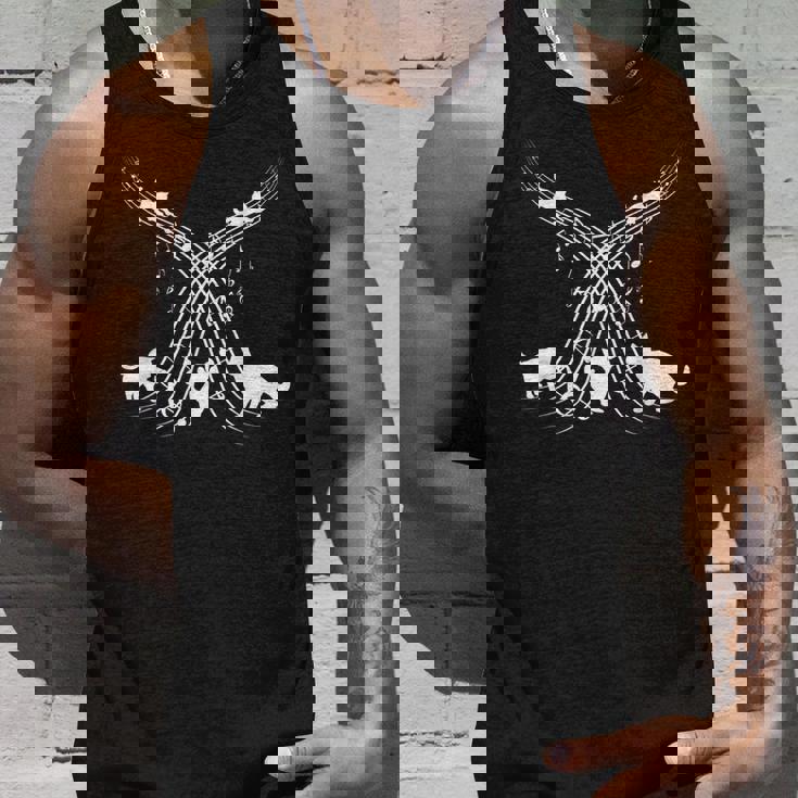 楽譜に猫を奏でる ノート 愛 音楽 タンクトップ 彼への贈り物