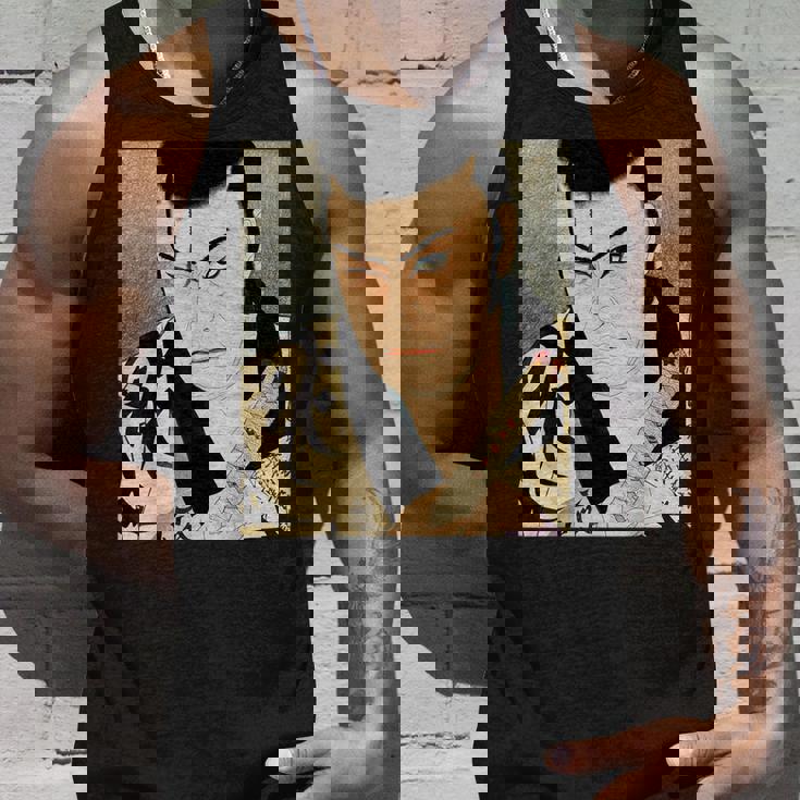 歌舞伎 演劇 俳優 サムライ 俊泉 日本のビンテージアート タンクトップ 彼への贈り物