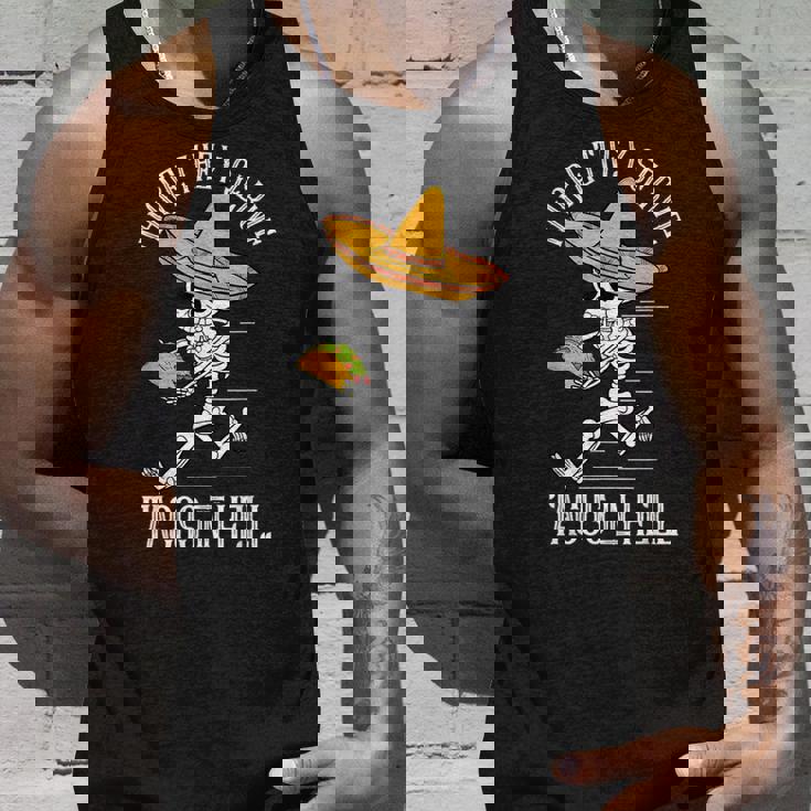 死者の日 メキシコ シュガースカル ファニー タコス スケルトン ハロー タンクトップ 彼への贈り物