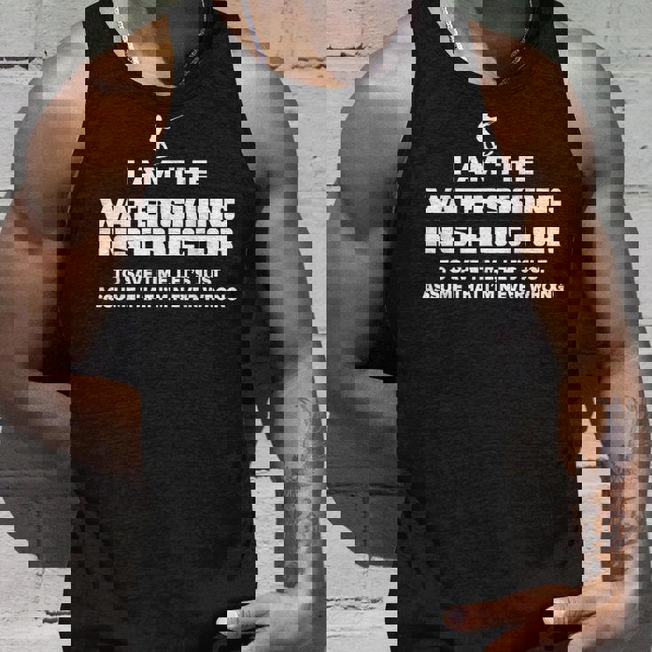 水上スキーインストラクターグラフィック I Am Never Wrong タンクトップ 彼への贈り物