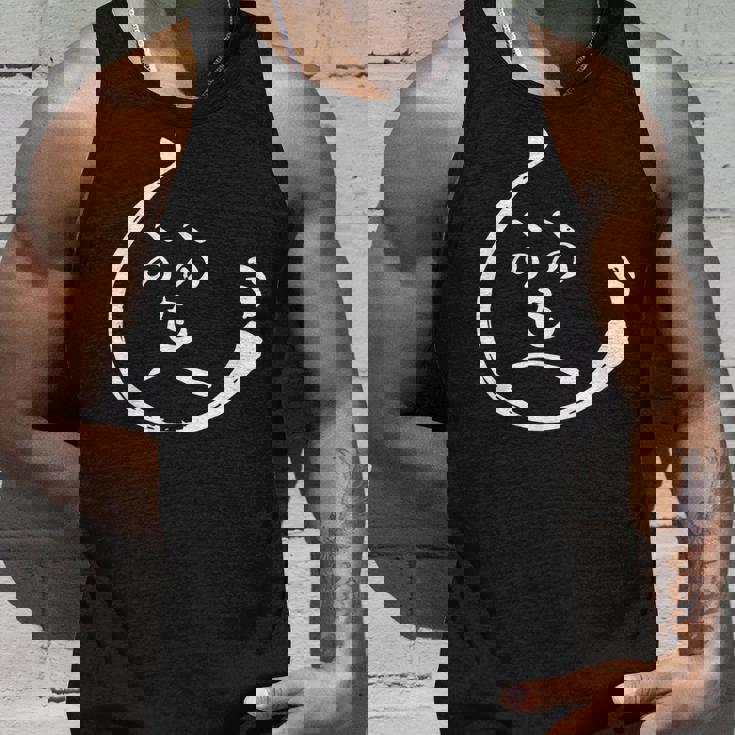 江戸時代の侍風にデザインした へのへのもへじ ユニーク ユーモア 面白い ふざけ ゆる かわいい インパクト タンクトップ 彼への贈り物