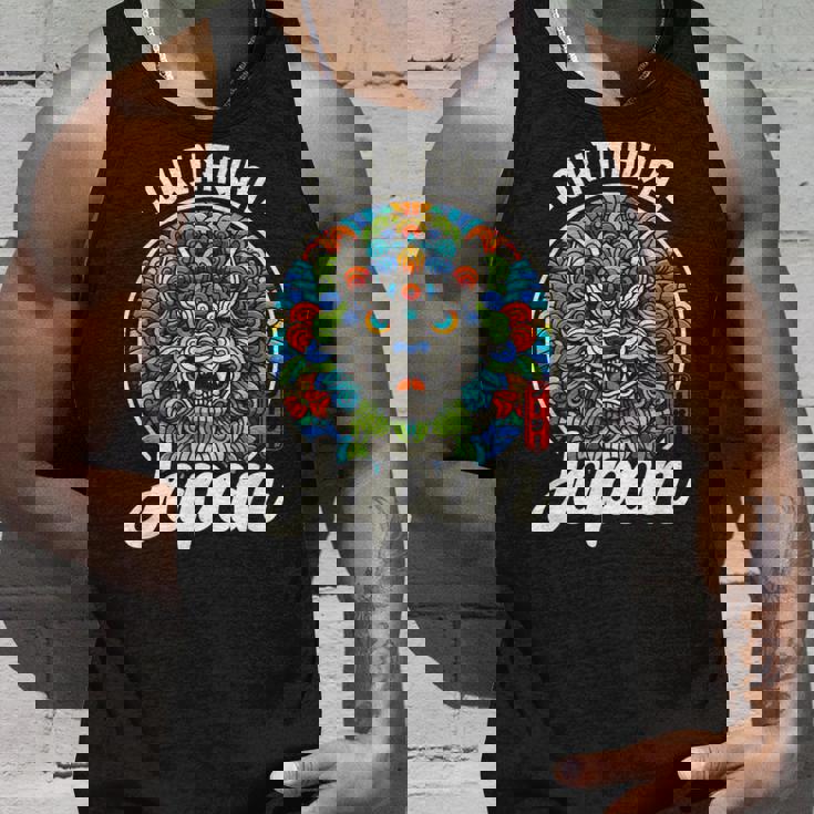 沖縄ジャパン シーサー ライオンガーディアン 和 カタカナ お土産 タンクトップ 彼への贈り物