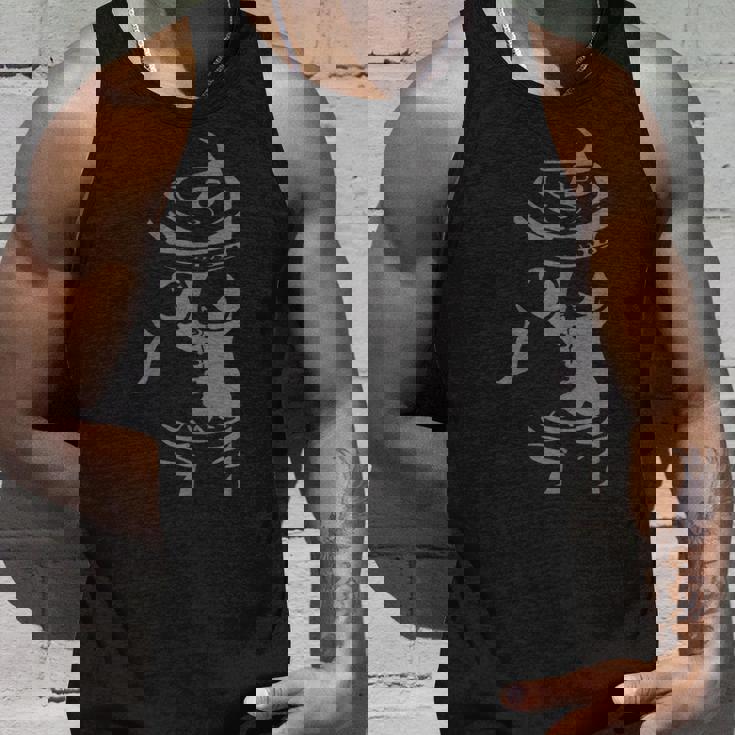 浮かび上がる山形土偶。土偶 山形土偶 縄文 宇宙人 かわいい シュール タンクトップ 彼への贈り物