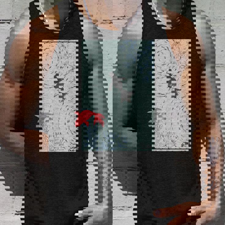 涼風2－いつかの雨上がり－ 金魚 波紋 夏 風 納涼 シック 和風 和柄 シンプル レトロ メンズ レディース キッズ タンクトップ 彼への贈り物