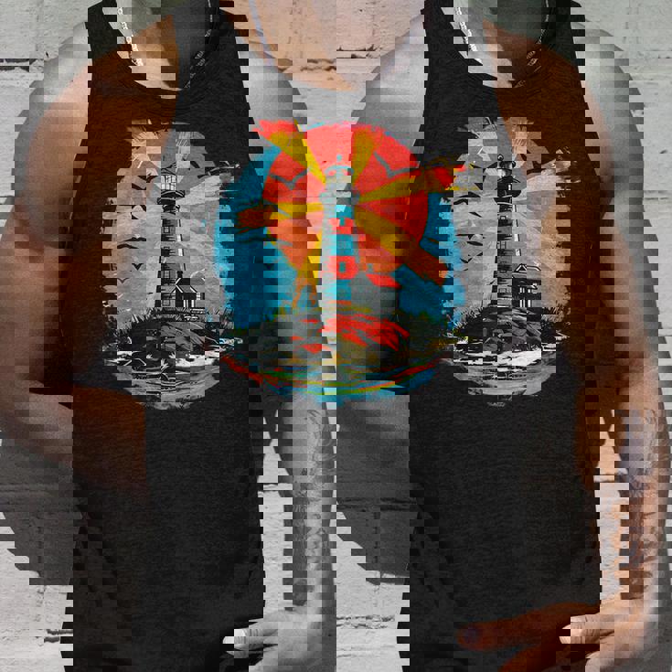 灯台 シーサイド ハウス セーリング 海 ビーチ ボート タンクトップ 彼への贈り物