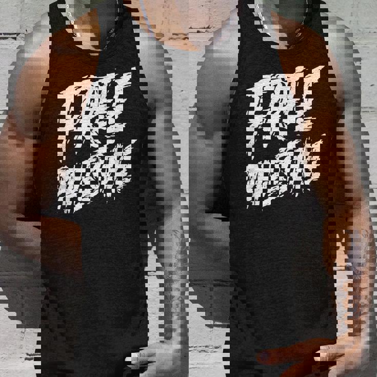 無料のパレスチナ抗議支援 ガザとエルサレムへのギフト タンクトップ 彼への贈り物