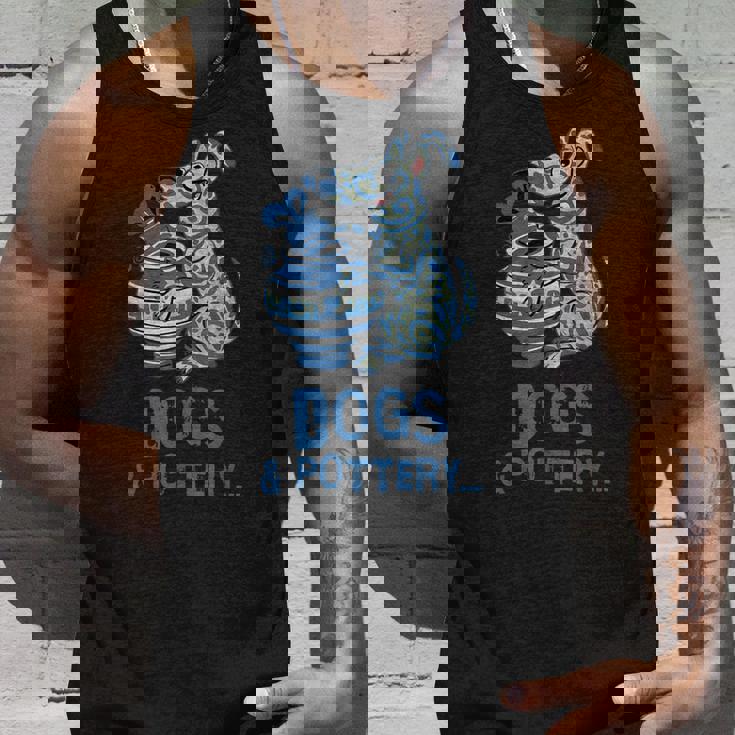 犬と陶器 面白い犬の陶芸家 アート タンクトップ 彼への贈り物